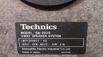 TOP stav VZACNE reproduktory TECHNICS 40x21x22cm Japan, AB29 - 8