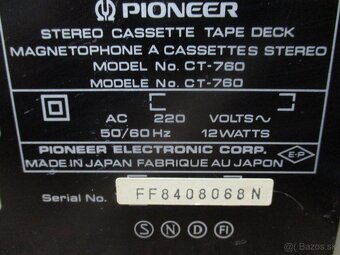 PIONEER CT-760 tape deck - 8