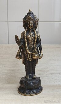 Ručne vyrobená sada troch bronzových Hindských božstiev - 8