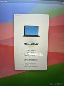 Macbook Air M1 2020 16GB RAM 256 SSD - 8