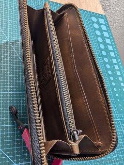 Kožená peňaženka. Ručna výroba. - 8