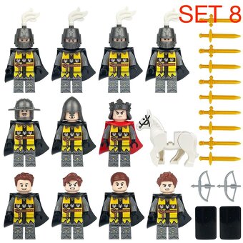Figúrky Rytieri 4 - typ lego, nové, nehrané - 8