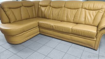 Kožená rohová sedacia súprava - ako NOVÁ, BEZ POŠKOZENIA - 8