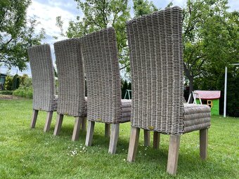 Luxusné ratanové jedálenské stoličky. Masívny prírodný ratan - 8