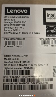 Lenovo IdeaPad Slim 3 15IAN8 záruka 2r. Platné do zmazania - 8