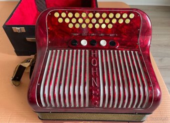 Heligonka Hohner Club lllM CF 3hlas + Kufor - 8