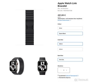 Apple Watch 38/40/41/42mm - Space Black Link Bracelet - 8
