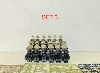 Figúrky S.W.A.T a iné - (16ks) typ lego + zbrane - 8