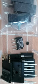 LED, rezistory, kondenzátory, diody, tranzistory, IO mix - 8