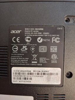 Acer Aspire E1 Z5WE3 Pentium/4GB/500GB - 8