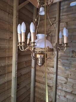 Starozitny bronzový luster - 8