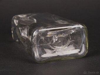 Sklenená Ciachovaná Starožitná Fľaša - 8