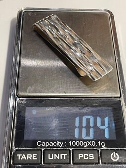 strieborná spona na bankovky - 8