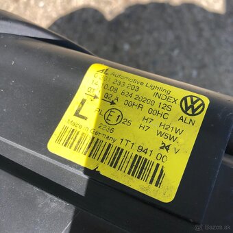 xenon bi-xenon vw touran levy svetlo leve jednotka - 8