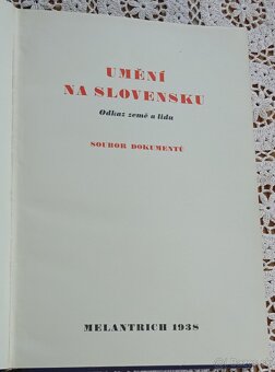 Umění na Slovensku: odkaz země a lidu, vydaná v roku 1938 - 8