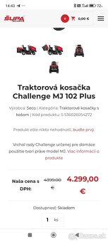 Traktorová kosačka seco - 8