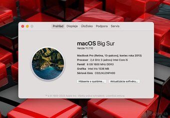 MacBook Pro 13", NOVÁ BATERKA, TOP STAV - 8