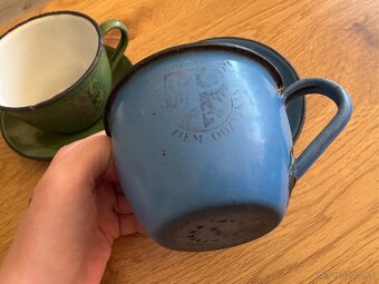 set smaltovaných hrnčekov WROCLAW 1948 - 8