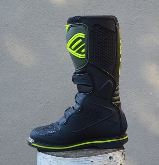 Čižmy SHOT camo sivé žlté čierne - 8