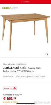 Jedálenský stôl a stoličky - 8