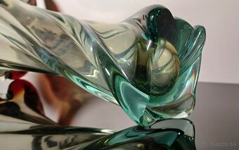 Krásna váza z hutného skla Muráno - 8