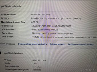 Mini počítač Dell.Intel i5-4590T 4x2,00GHz.8gb ram.250g SSD - 8