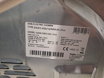 Kombinovaný sporák zn. Amica GEM 5353 DZLi Eco - 8