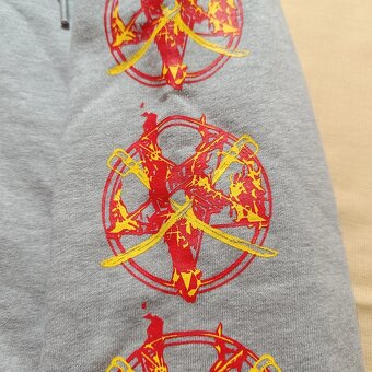 Palace flamed hood sivá mikina s ohňom S - 8