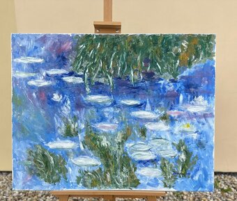 Lekná – olej na plátne, ručne maľovaný obraz 70 x 90 cm - 8