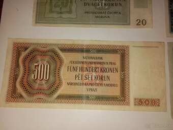 BANKOVKY 40 LÉTA, PROTEKTORÁT 1-1000K, VŠE NEPERFOROVANÉ - 8