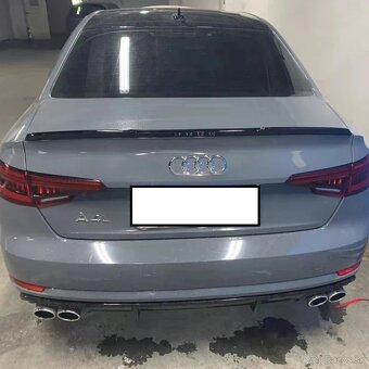 AUDI A4 S4 RS4 B9 spoiler kridlo lipko (čierne) na kufor - 8