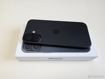 APPLE IPHONE 16 128GB BLACK TOP STAV,ZDRAVIE BATERKY 99% - 8