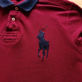 Polo Ralph Lauren bordová polokošeľa s dlhým rukávom tričko - 8