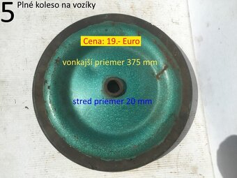 Kladky závesné a plné kolesá na vozíky - 8