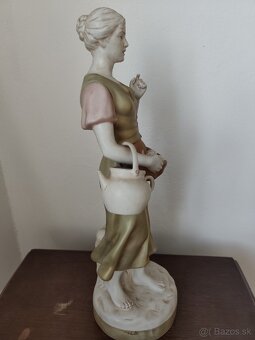 Royal dux veľká porcelánová socha žena s jablkami 52 cm - 8
