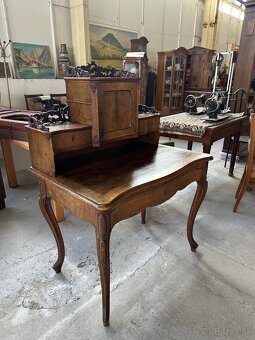 starožitný písaci stolík s nadstavbou - 8