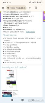 Predám ako nový robotický vysávač xiaomi mop C10 - 8