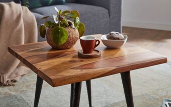 Konferenčný stolík z masívu 110 cm palisander - 8