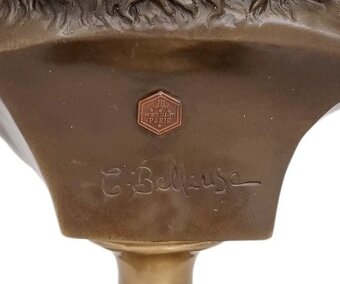 Bronzová busta Rembrandta podľa Carrier-Belleuse - 8