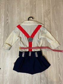 Kraso šaty dievčenské belo-modré- červené pre dievča 7-9 rok - 8