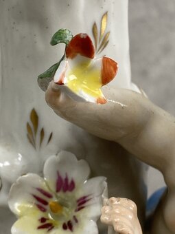 Honosný 4 plamenný porcelánový svietnik - 8