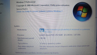 Predám mini notebook Toshiba v Bratislave a okolí - 8