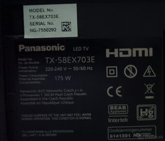 Predám Panasonic Smart Televízor 58" - 8