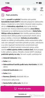 Kancelarska stolicka siva, 4 mesacna, povodne 90€ - 8