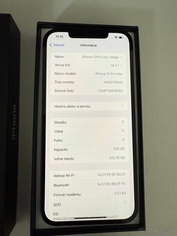 Predám iPhone 12 Pro Max 256GB Pacific Blue - 8