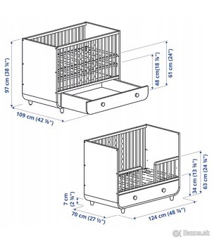 Detská postieľka IKEA Myllra + Matrace: SKÖNAST a PLUTTIG - 8