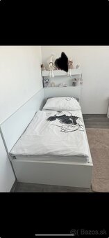 Posteľ s osvetlením biela pevná 90x200 - 8