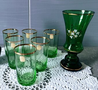 Retro sklenené misy, poháre - 8
