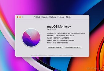 MacBook Pro 13" i5-2GHz,2j/8GB/256GB, SUPER STAV - 8