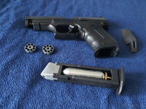 Vzduchová pištol Walther CP99, čierna + diabolky, bombičky - 8